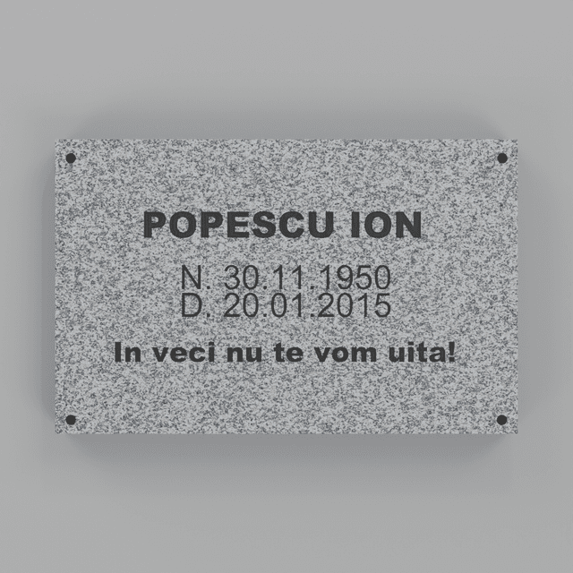 Placă comemorativă din granit 30x40 cm Placă comemorativă din granit 30x40 cm