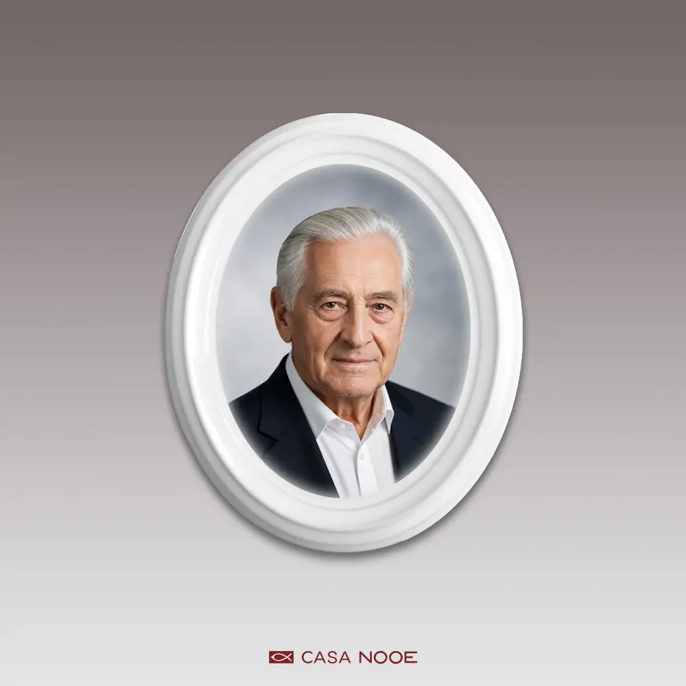 Fotoceramică ovală cu margine Fotoceramică ovală cu margine