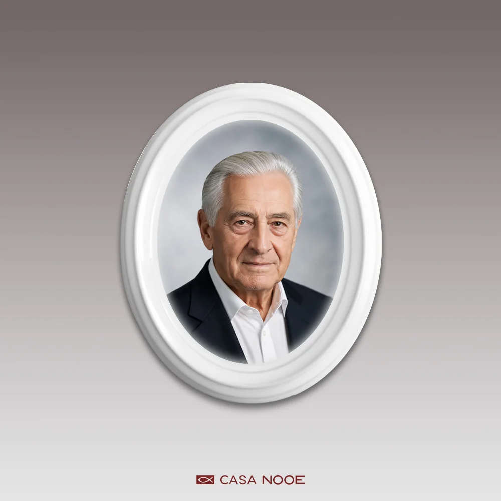 Fotoceramică ovală cu margine 1
